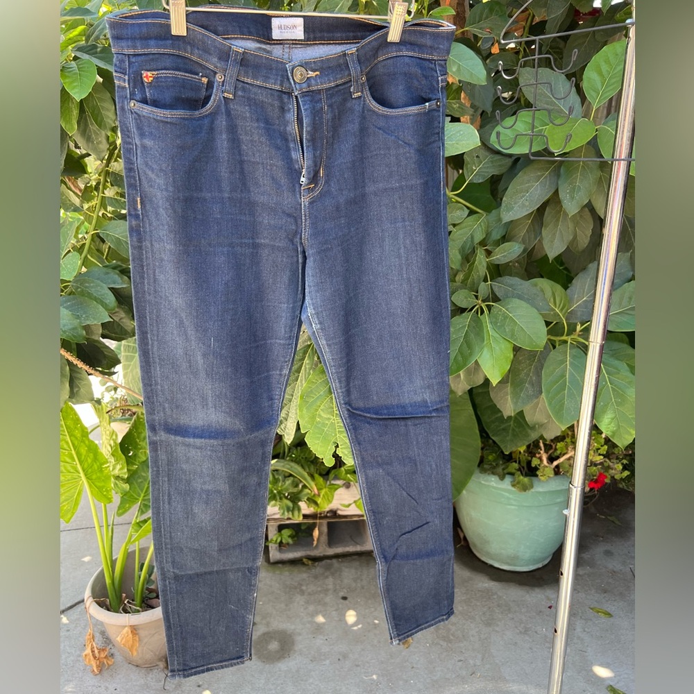 Hudson dark wash skinny jeans